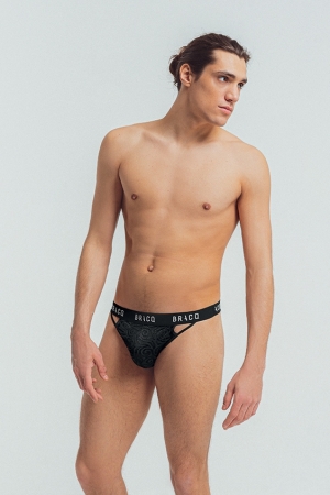 TRIBAL - MEN’S THONG - NOIR...